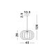 Pendule, Lustre suspendate - Pendul design modern OTTOLINE alb, natural
