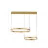 Lustra LED suspendata dimabila, design modern Agos auriu