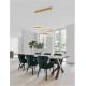 Pendule, Lustre suspendate - Lustra LED suspendata dimabila, design modern Agos auriu