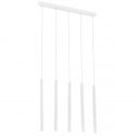 Lustra cu 5 pendule design minimalist Etna plus alb