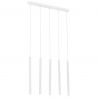 Lustra cu 5 pendule design minimalist Etna plus alb