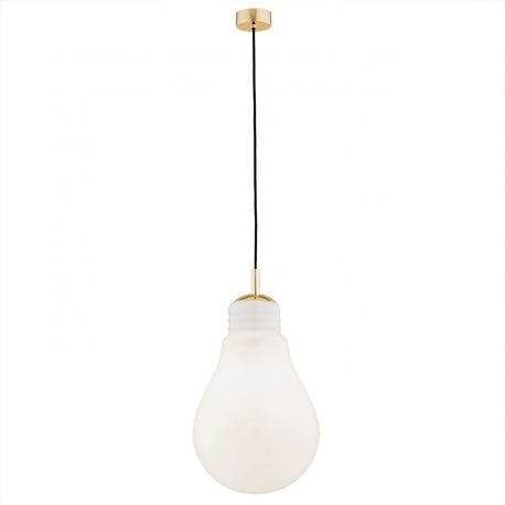 Pendule, Lustre suspendate - Pendul design minimalist Jesse alb, auriu 28cm