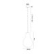 Pendule, Lustre suspendate - Pendul design minimalist Jesse alb, auriu 28cm