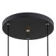 Pendule, Lustre suspendate - Lustra cu 3 pendule design modern Murano negru, alama 38cm