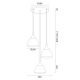 Pendule, Lustre suspendate - Lustra cu 3 pendule design modern Murano negru, alama 38cm
