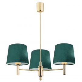 Pendule, Lustre suspendate - Lustra cu 3 brate design modern Ponte verde, alama