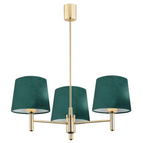 Pendule, Lustre suspendate - Lustra cu 3 brate design modern Ponte verde, alama