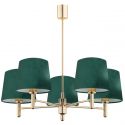 Lustra cu 5 brate design modern Ponte verde, alama