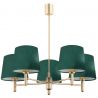 Lustra cu 5 brate design modern Ponte verde, alama