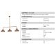 Pendule, Lustre suspendate - Lustra suspendata 3 brate Contrada alama / cupru