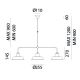 Pendule, Lustre suspendate - Lustra suspendata 3 brate Contrada alama / cupru