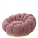 Fotoliu pivotant design elegant Mello, Boucle rose