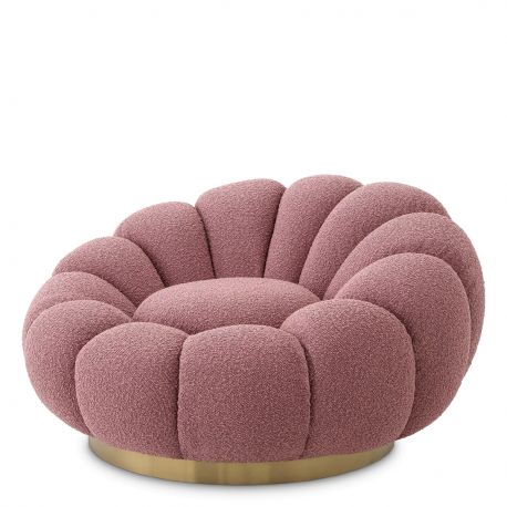 Fotolii - Fotoliu pivotant design elegant Mello, Boucle rose