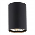 Spot aplicat design modern TUBO negru 12cm