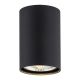 Spot aplicat design modern TUBO negru 12cm