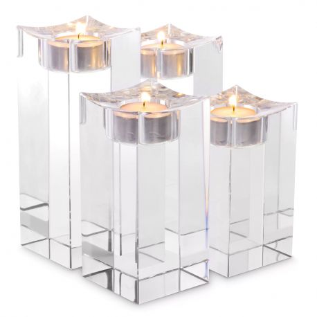 Parfumuri de camera, Idei cadouri, Obiecte decorative - Set de 4 suporturi pentru lumanari Giancarlo high