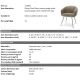 Scaune - Scaun design LUX Elbury, catifea Savona greige