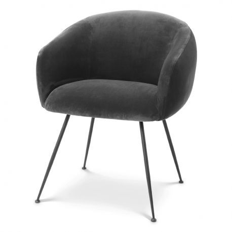 Scaune - Scaun design LUX Elbury, catifea Savona dark grey