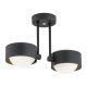 Plafoniera cu 2 spoturi design minimalist Massimo plus negru