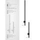 Aplice, corpuri de iluminat pentru pereti - Aplica LED de perete desgin minimalist Asse negru H-60cm