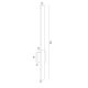 Aplice, corpuri de iluminat pentru pereti - Aplica LED de perete desgin minimalist Asse alama H-60cm