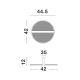 Plafoniere - Plafoniera LED dimabila, design modern Noah maro 44,5cm