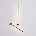 Aplica LED de perete design minimalist Synthesi negru H-90cm