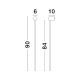 Aplice, corpuri de iluminat pentru pereti - Aplica LED de perete design minimalist Synthesi negru H-90cm