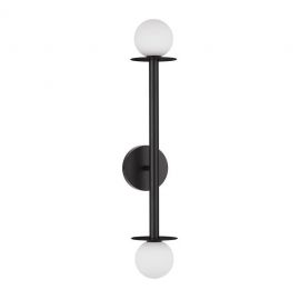 Plafoniere - Aplica cu 2 surse de iluminat design modern Pielo negru