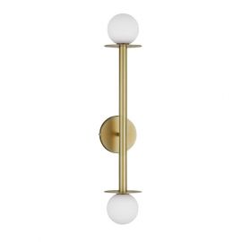 Aplice, corpuri de iluminat pentru pereti - Aplica cu 2 surse de iluminat design modern Pielo auriu