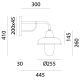 Aplice, corpuri de iluminat pentru pereti - Aplica de perete cu protectie IP44, fabricata manual, diam.25,5cm, Contrada