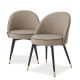 Seturi scaune, HoReCa - Set de 2 scaune design LUX Cooper, piele sintetica bej