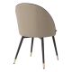 Seturi scaune, HoReCa - Set de 2 scaune design LUX Cooper, piele sintetica bej