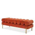 Bancheta moderna design LUX Oxley, Savona orange