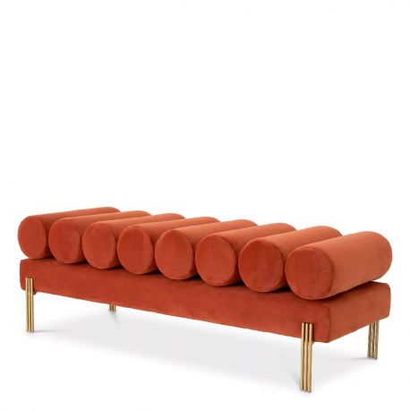 Banchete-Tabureti - Bancheta moderna design LUX Oxley, Savona orange