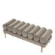 Banchete-Tabureti - Bancheta moderna design LUX Oxley, Savona vintage greige