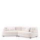 Canapele - Canapea design LUX cu spatar rotunjit Malaga L, Lyssa off-white