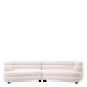 Canapele - Canapea design LUX cu spatar rotunjit Malaga L, Lyssa off-white