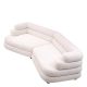 Canapele - Canapea design LUX cu spatar rotunjit Malaga L, Lyssa off-white