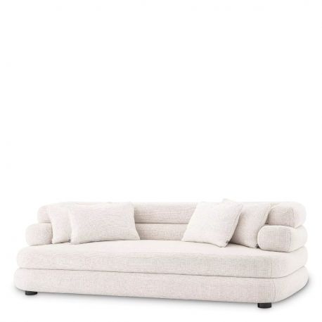 Canapele - Canapea design LUX cu spatar rotunjit Malaga S, Lyssa off-white