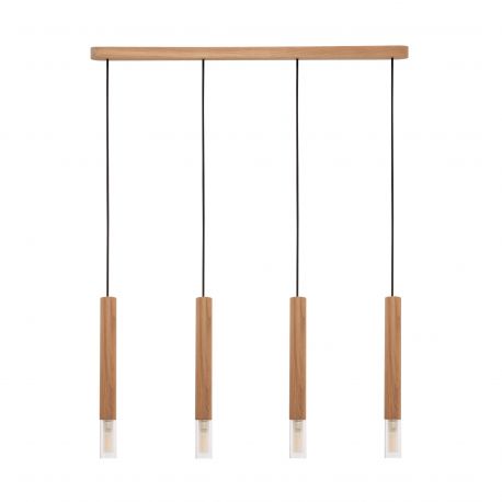 Pendule, Lustre suspendate - Lustra cu 4 Pendule lemn design natural MADERA