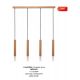 Pendule, Lustre suspendate - Lustra cu 4 Pendule lemn design natural MADERA