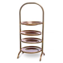 Suport prajituri, Patru platouri etajate design LUX Encore, alama vintage