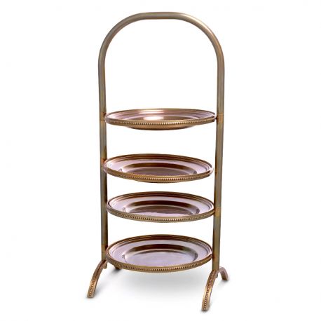 Parfumuri de camera, Idei cadouri, Obiecte decorative - Suport prajituri, Patru platouri etajate design LUX Encore, alama vin...