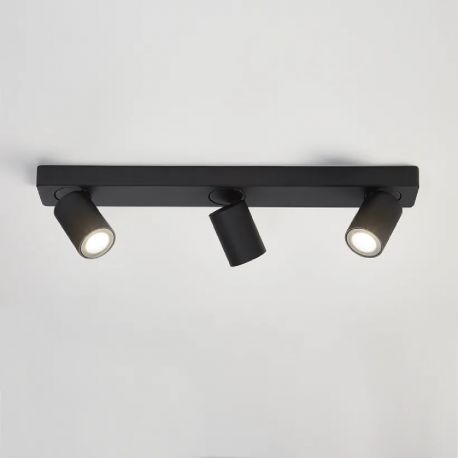Plafoniere cu spoturi, Spoturi aplicate - Corp aplicat cu 3 spoturi directionabile Moon 3 Bar, negru