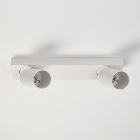 Plafoniere cu spoturi, Spoturi aplicate - Corp aplicat cu 2 spoturi directionabile Moon 2 Bar, alb