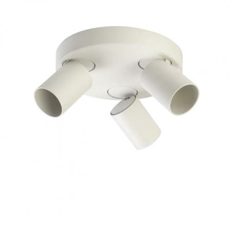 Plafoniere cu spoturi, Spoturi aplicate - Corp aplicat cu 3 spoturi directionabile Moon 3 Bar, alb