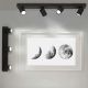 Plafoniere cu spoturi, Spoturi aplicate - Corp aplicat cu 4 spoturi directionabile Moon 4 Bar, negru