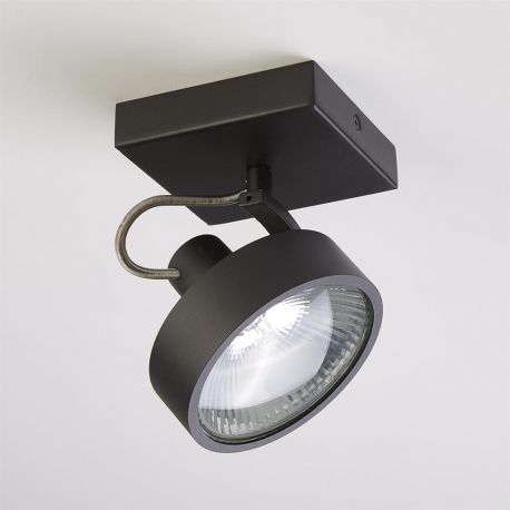 Plafoniere cu spoturi, Spoturi aplicate - Plafoniera cu spot directionabil Jupiter 1, negru