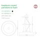 Lustre / Pendule spatii comerciale - Lustra LED suspendata Hepburn Round 40cm